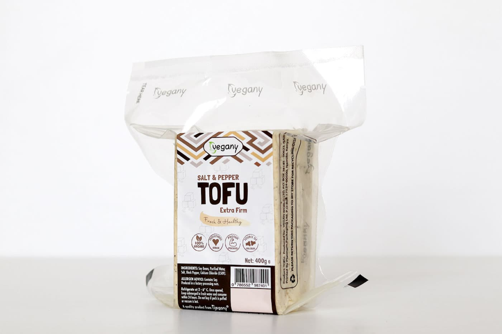 VEGANY TOFU 400G SALT N PEPPER EXTRA FIRM
